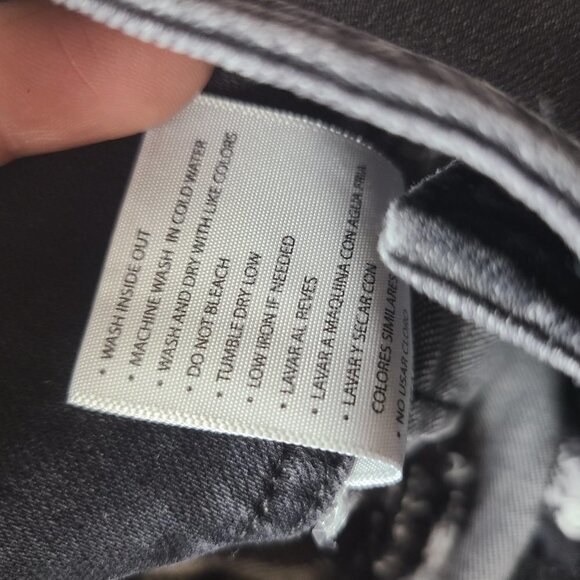 KanCan Junior Women’s Black Jeans‎ Sz 9 (28) Distressed Stretch 3 Button Waist - Picture 5 of 5